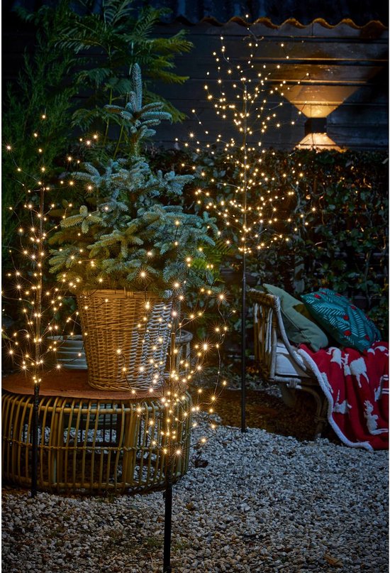 Luca Lighting - Boom met LED Verlichting - 230V - 248 lichtpunten - Zwart - 200x18 cm