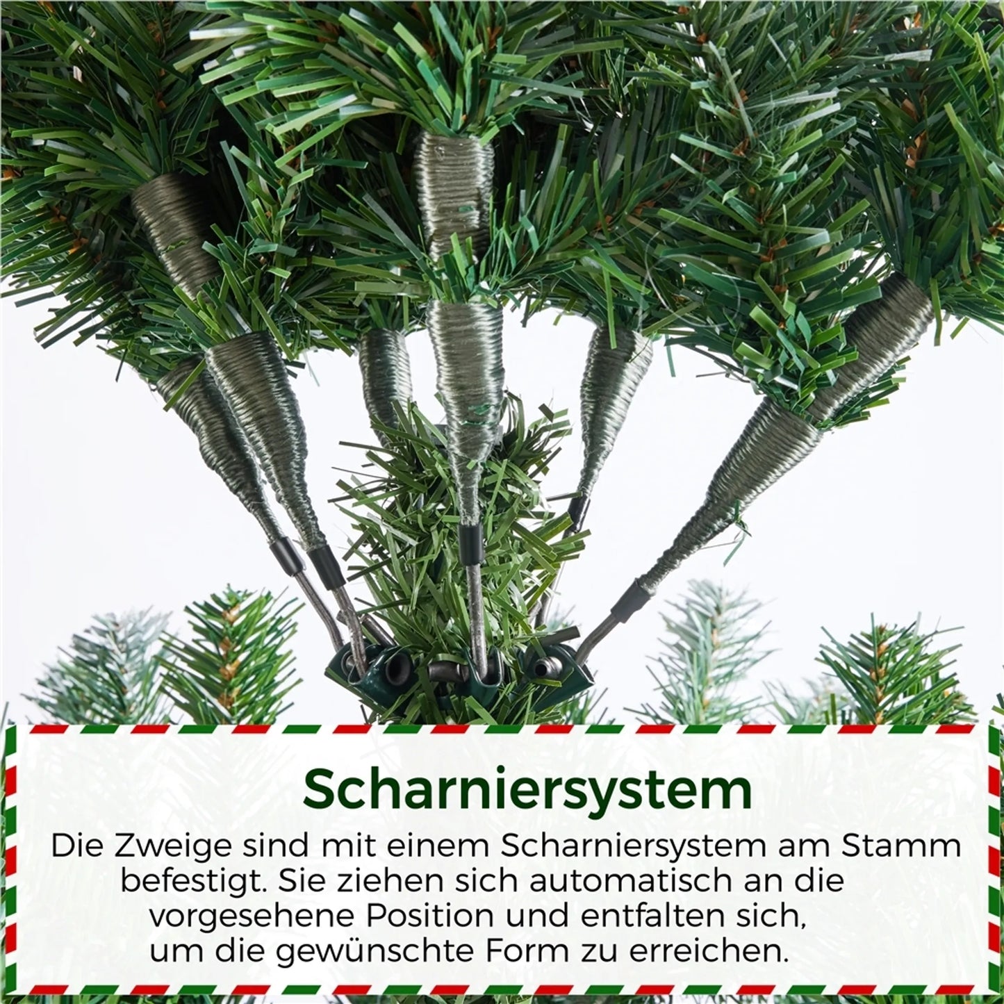 Yaheetech Kunstkerstboom Besneeuwd – 183 cm – Voorzien Van 920 Takken En Natuurlijke Dennenappels En Opvouwbare Metalen Standaard – Voor Binnen En Buiten – Groen PVC En Metaal – 106 x 106 x 183 cm