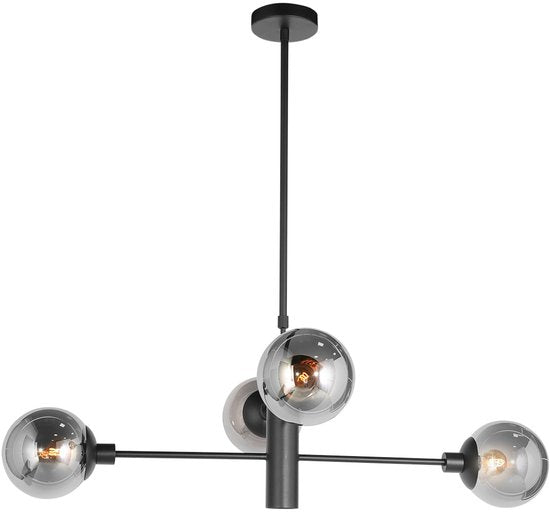 Steinhauer - hanglamp - Constellation - zwart - metaal - Ø 90cm - E14 - 3804ZW