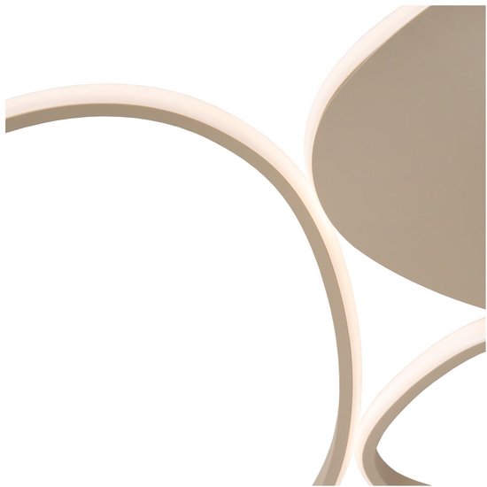 Lucide SAMLING - Plafonnière (Plafondlamp) - LED Dimbaar - CCT - 1x30W 2700K/4000K - Taupe