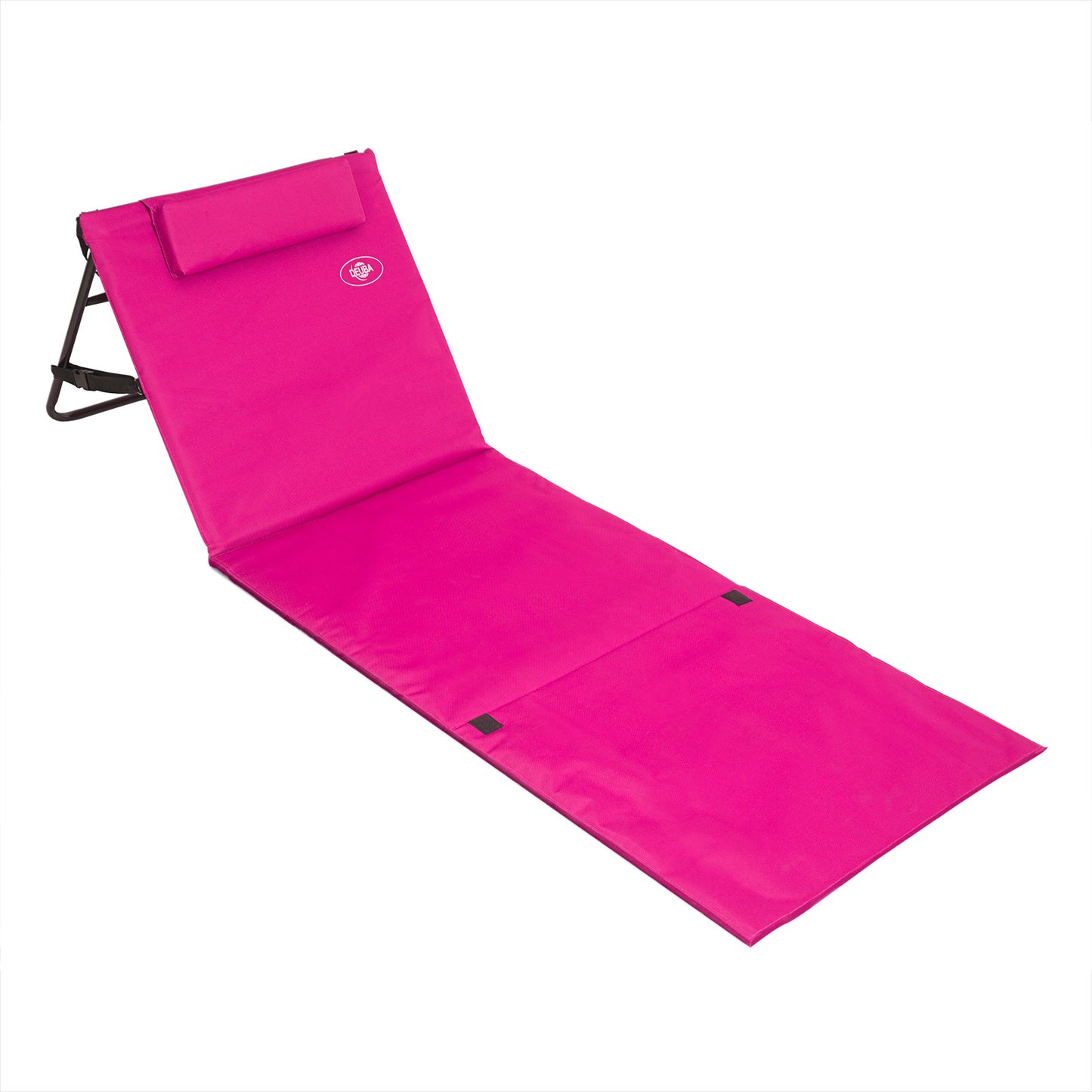 Detex Strandmat Rugleuning Draagriem Zijtas 158x56x45,5cm Roze
