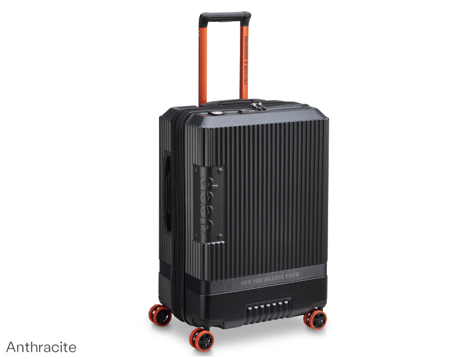 Jeep Handbagagekoffer Uitbreidbaar 37L JH001A – Antraciet – Polycarbonaat - 55 x 40 x 21/24 cm