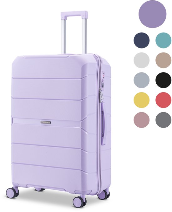 SC Urban Adventurer - Medium Reiskoffer - Cijferslot - 44x27x66cm - 78L - Reiskoffer met Kofferslot - Spinner wielen - Paars