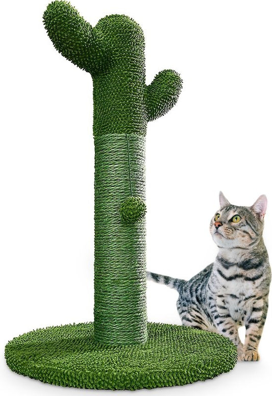Gopets Krabpaal Katten - Cactus Krabpaal met Touw - Krabplank modern design - Krabmeubel met Speeltje - 65cm