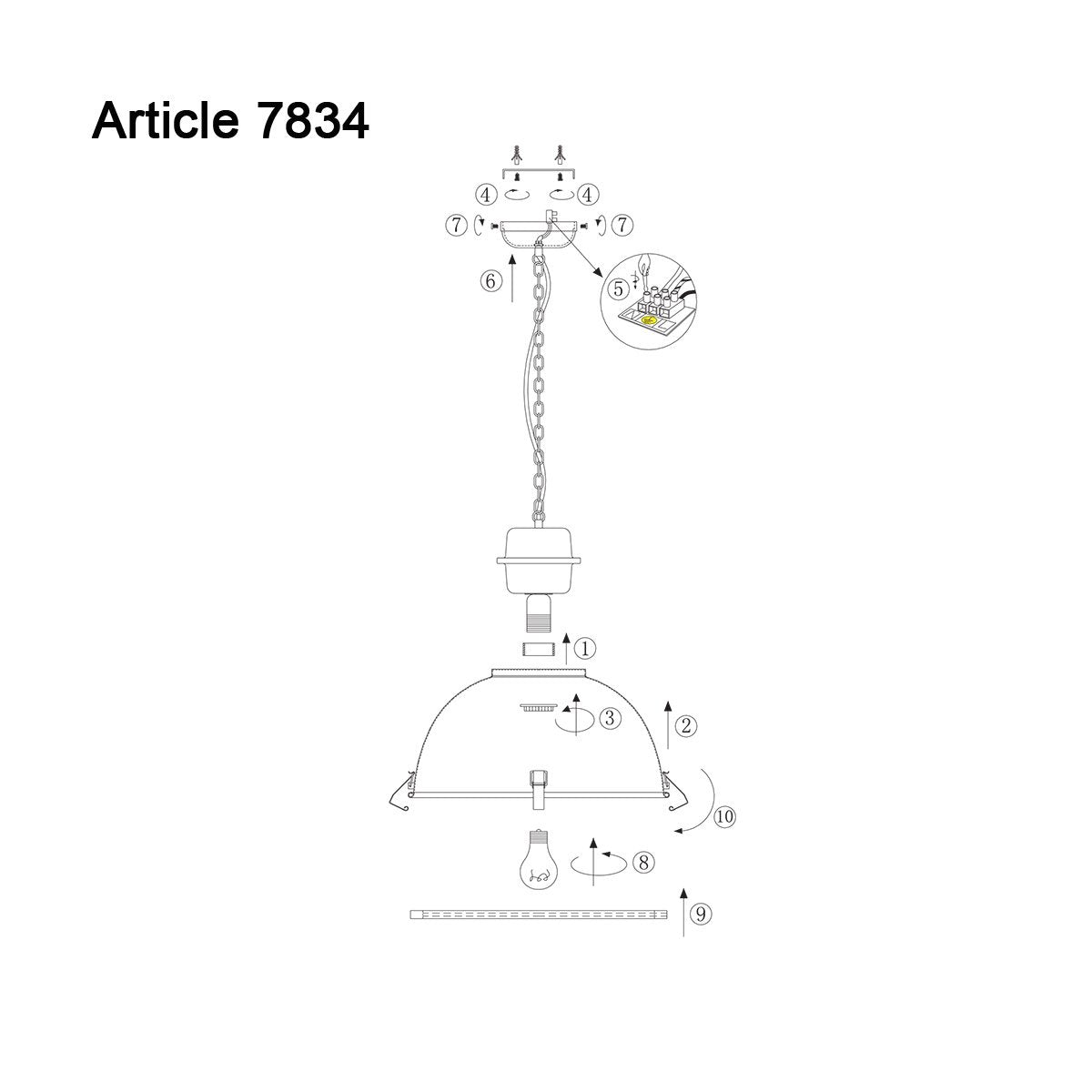 Hanglamp Steinhauer Bikkel - Zwart
