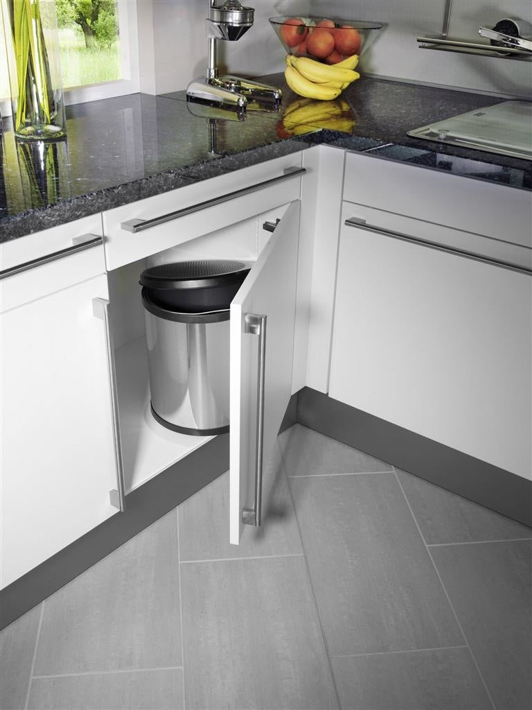 Hailo Compact-Box M Prullenbak - 15 l - Inbouwprullenbak - RVS