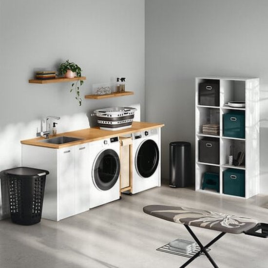 5Five Prullenbak/pedaalemmer Delta - titanium - metaal - 30 liter - 39 x 33 x 62 cm - keuken afvalbak