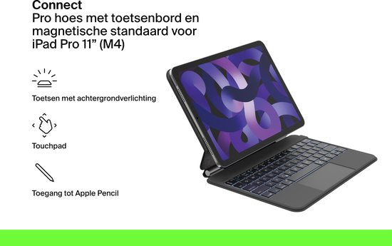 Belkin Pro Hoes - Toetsenbord - Magnetische Standaard - iPad Pro 11” (4e generatie) - AZERTY