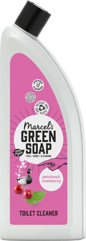Marcel's Green Soap Toiletreiniger Patchouli & Cranberry 750 ml – Paars/Groen – Natuurlijke Ingrediënten