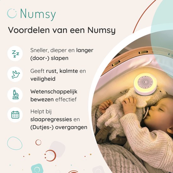 Numsy Mini White Noise Machine Baby - Witte Ruis Machine