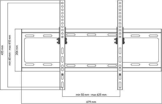 WM2611 Universele Wandbevestiging Plat - 32-90" - VESA 600 - zwart