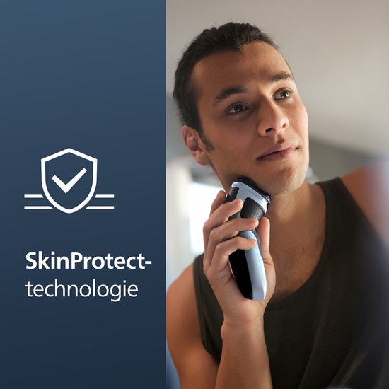 Philips Shaver 3000X X3003/00 –Nat & droog - Scheerapparaat voor mannen - Met trimmer – Blauw