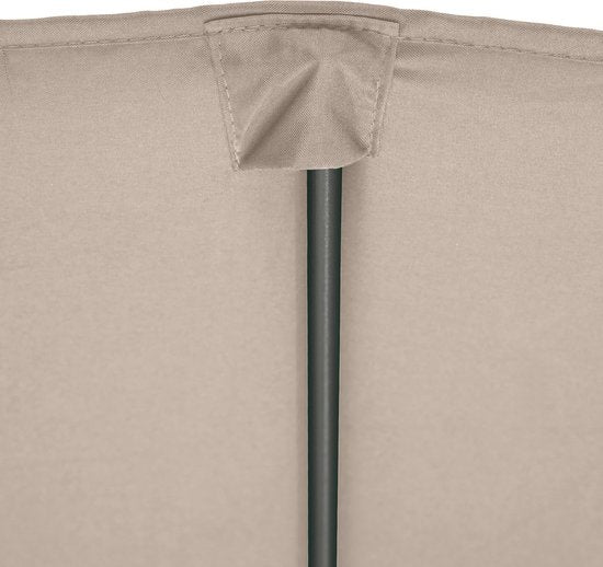 tectake® - Dubbele parasol Silia - Terrasparasol - XXL-parasol - Incl. beschermhoes - beige - 404253