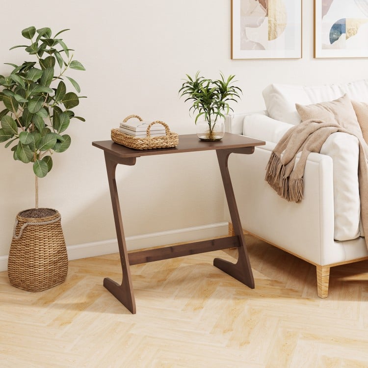 Coast Z-vormige Bijzettafel Bamboe Bruin/Naturel – 76 x 41 x 71 cm – Sofa Side Table