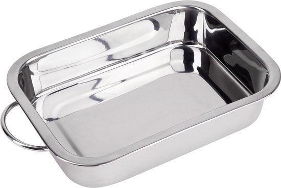 Renberg - Lasagneschaal - Bakvorm - RVS - 32 x 23 x6.3CM - 4 Liter