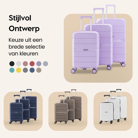 SC Urban Adventurer - Medium Reiskoffer - Cijferslot - 44x27x66cm - 78L - Reiskoffer met Kofferslot - Spinner wielen - Paars