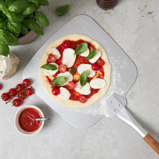 Boska Pizzaschep Barbecue - Kort handvat - Stabiel - Aluminium - Eikenhout - BBQ Accessoires