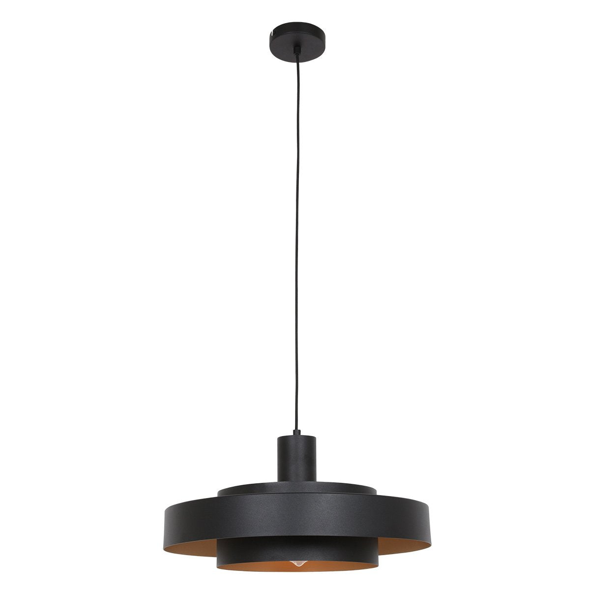 Anne Lighting Hanglamp Flinter – Ø50 cm – Metaal – E27 – Zwart