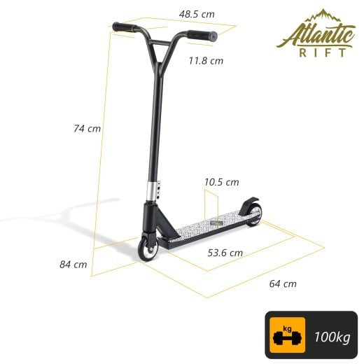 Stuntstep Tundra Premium 64x48,5x84cm zwart wit