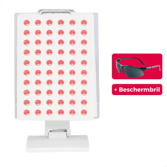 Suprrhealth Rood Licht Lamp Mini - Roodlichttherapie - Timer - LED Infraroodlamp - Huidverzorging Infraroodtherapie - Collageenlamp - Fibromyalgie - Lichttherapie