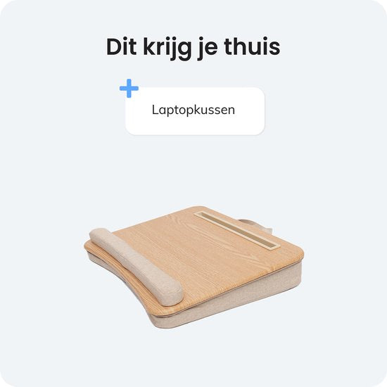 Laptop kussen - Schoot tafel - Verstelbaar - Standaard voor Thuiswerken - Bedtafel - Laptray en Tabletstandaard - Bamboe