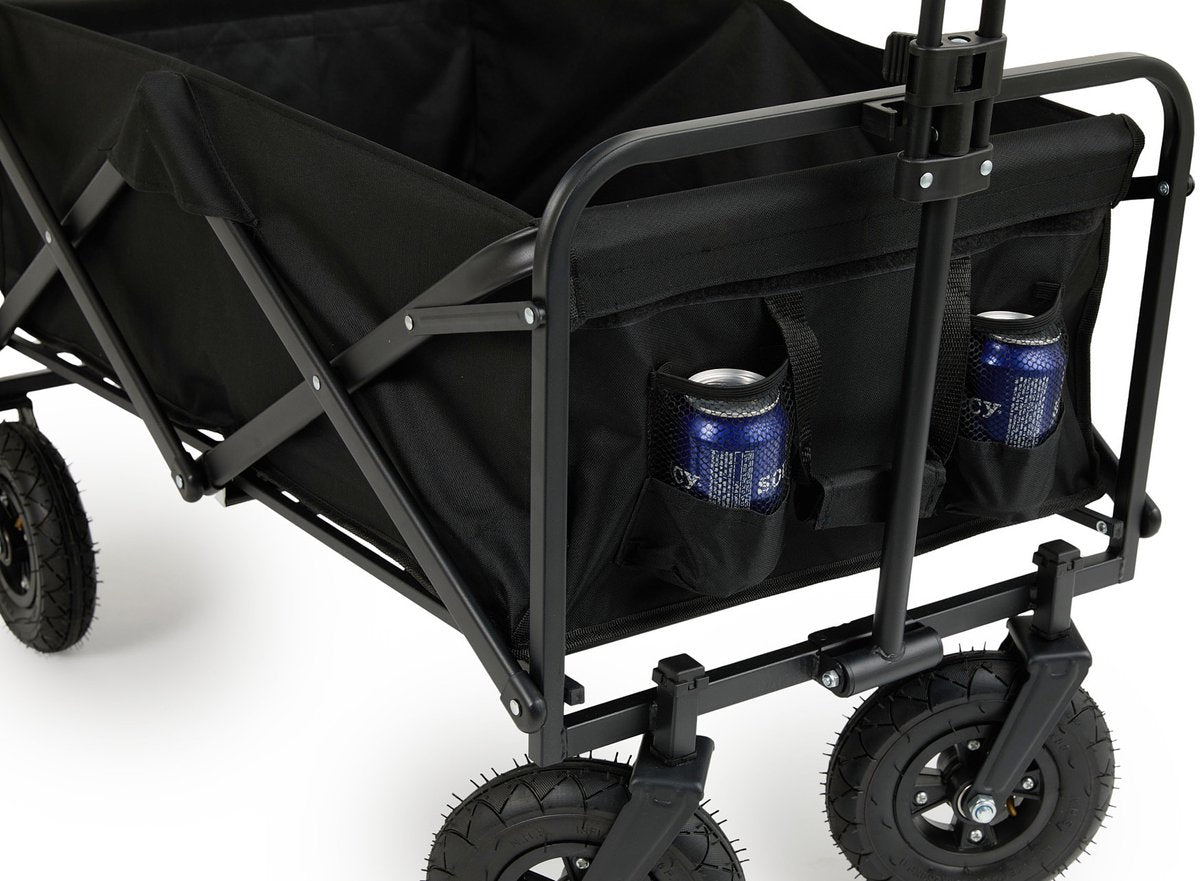 Lifa Garden Bolderkar - Opvouwbaar - Luchtbanden - Max laadvermogen 80 KG - 100x57x99cm - Zwart
