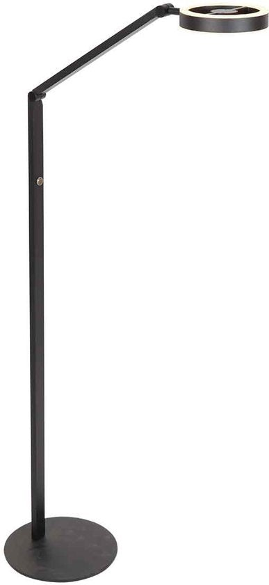 Steinhauer - vloerlamp - Ringlux - zwart - metaal - Ø 25cm - LED - 4138ZW