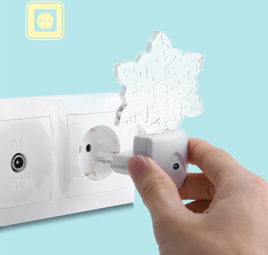 Aigostar 10PXZ - Nachtlampje Kinderen - Stekkerlamp - LED Nachtlampje Stopcontact - Multi Colour - Stopcontactlamp