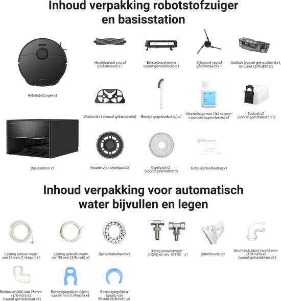 Dreame X40 Master - Robotstofzuiger met dweilfunctie - Compact handsfree basisstation - Innovatieve moptechnologie - Automatische watervulling