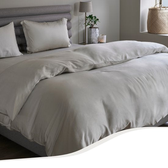 Home by TEMPUR - Topper Hoeslaken - 90 x 200 x 9 cm - Nature & Bamboevezels - Zijdezacht & Strijkvrij - Slaapkamer & Comfort - Drogerbestendig en kreukvrij