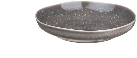 Diep bord STELLAR Ø22,5cm - 6 stuks - Betongrijs