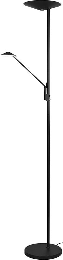 Trio leuchten Brantford - LED Vloerlamp - 36.5W - Aanpasbare Kleur - Dimbaar - Rond - Zwart - Aluminium