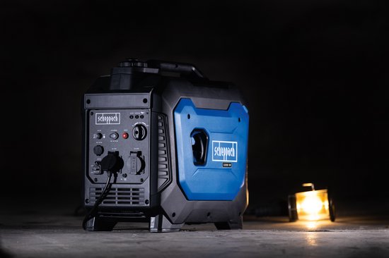 Scheppach Generator Benzine SG3500i - 3500W - Inverter Generator - 4,8pk - Aggregaat met 2x 230V, 1x 12V & 2xUSB-poorten - Benzine stroomgenerator