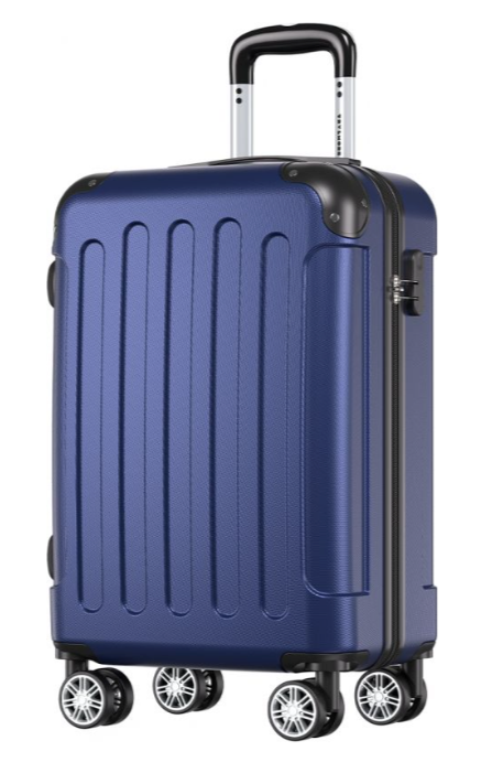 TRVLMORE Reiskoffer Middelgroot - 65x44x25 cm - 70L - Cijferslot - 4 Spinnerwielen 360° - Donkerblauw