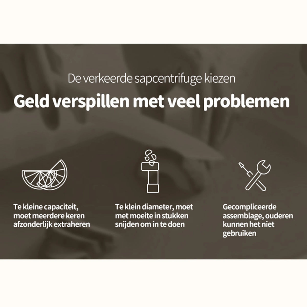 Bear Slowjuicer met 80mm Opening - Sappersen zonder Snijden