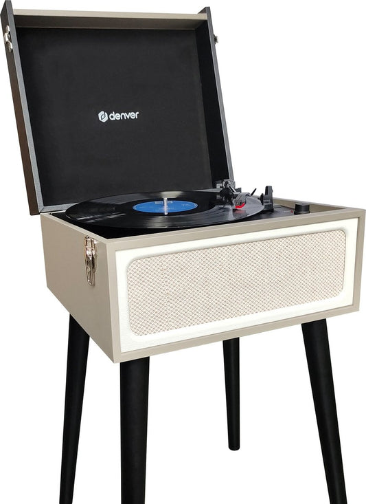 Denver Platenspeler Bluetooth - Ingebouwde Speakers - FM Radio - Auto-stop - Retro - VPR250