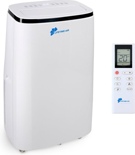 Lifetime Airco - 3 in 1 - Met Afvoerslang - 65dB - tot 96m2 - Afstandsbediening - Wit - 47x 38.2x75.2 cm