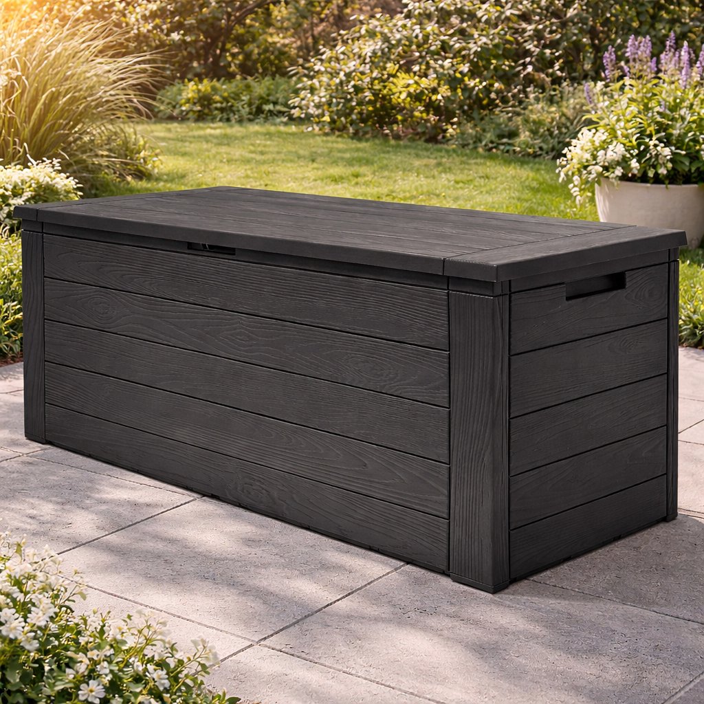 DBA Opbergbox Antraciet 120 x 46 x 57cm - Buiten - Geschikt voor terras, balkon en tuin