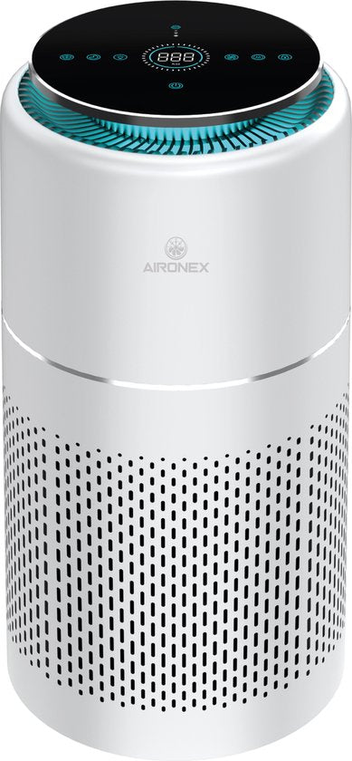 Aironex Luchtreiniger met HEPA filter - 40 m2 - Geschikt voor woonkamer, slaapkamer, kantoor, babykamer- Luchtkwaliteitsindicator - Werkt tegen huisstofmijt, hooikoorts, allergie, stof- Verwijdert 99,97%- Luchtreinigers - Air Purifier