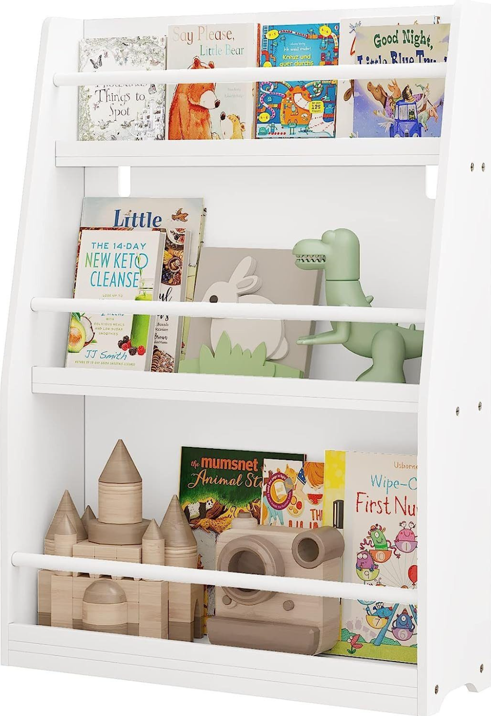 Eugad Kinderboekenrek – 3 Vakken – MDF – Wit – 58,5x81x18 cm