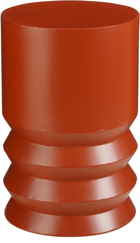 Mica Decorations Mart Bijzettafel – Bijzettafel Rond – Tafeltje – Koffietafel – Bijzet Tafel voor Woonkamer – Ook als Plantentafeltje of Plantenstandaard - Metaal – 46 x 30 cm – Rood