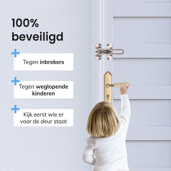 Deurslot voor binnendeur - Zilver - Sloten - Deur - Klink vergrendeling - Slotjes - Buitendeur - WC - Veiligheid - Luft