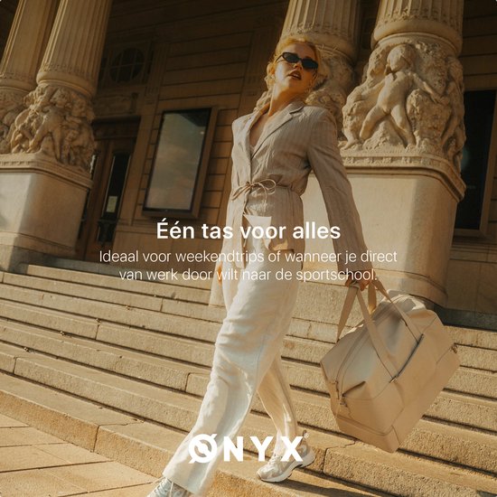 ONYX The Weekender Reistas voor Dames en Heren - 50L Weekendtas - Duffel Bag Handbagage - Ivory White