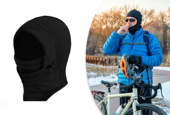 Balaclava - ski/snowboard gezichtsmasker - nekwarmer uniseks zwart