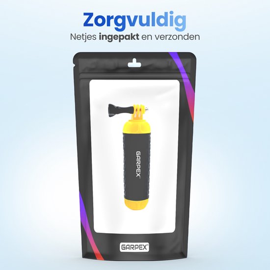 Garpex® Drijvende Handgrip - Drijvend Statief - Universeel - Geschikt voor alle action camera - Selfiestick - Inclusief verstelbare polsband en duimschroef