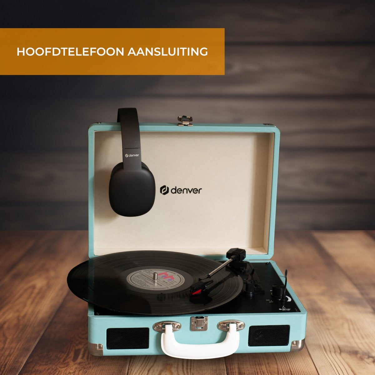 Denver Platenspeler - Ingebouwde Speakers - Incl. PC Software - Auto-stop - Retro - VPL120 - Blauw