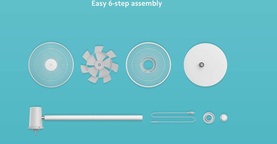 Mi Smart Standing Fan 2 versie staande ventilator met optionele Mi Home appaansluiting (38W, 38-58dB, 3 snelheden)