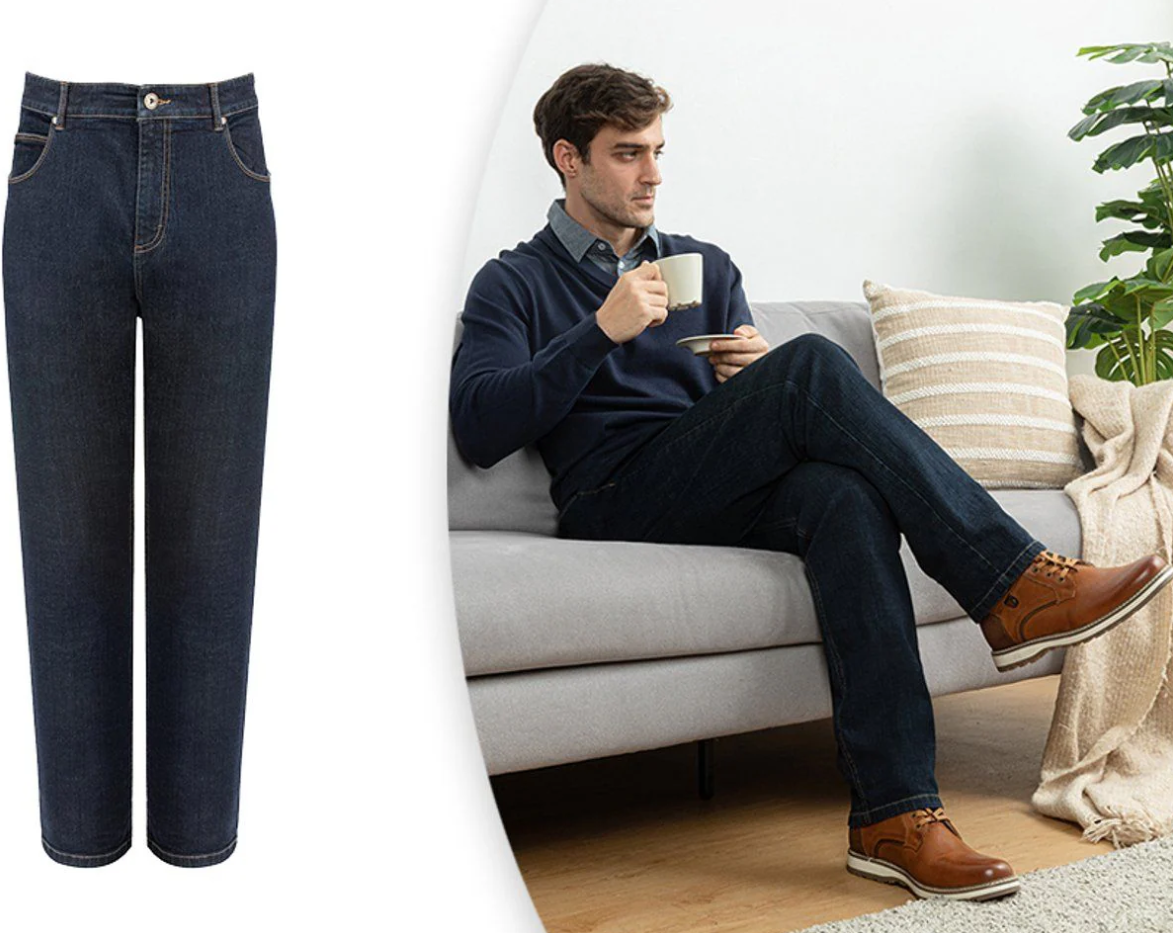 Milanoro - Stijlvolle jeansbroek voor heren - Zwart - Maat 34 - 30 (WxL)