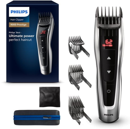 Philips series 9000 HC9420/15 - Tondeuse - Zwart/zilver - Met reisetui
