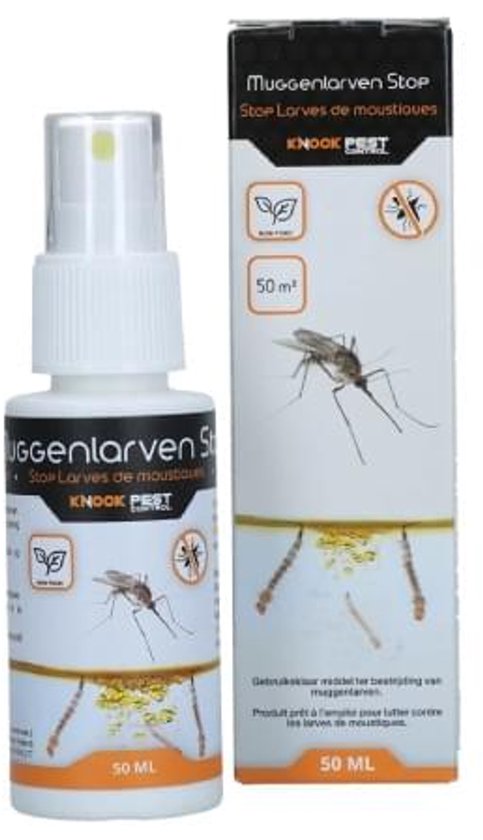Knock Pest Control Muggenlarven Stop 50 ml - Middel ter Bestrijding van Muggenlarven - Geschikt voor de behandeling van stilstaand Water - Vijver en Aquarium - Effectieve werking tot 4 weken